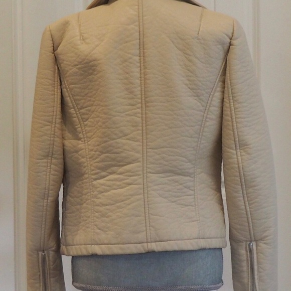Zara tan faux leather jacket - Picture 3 of 6